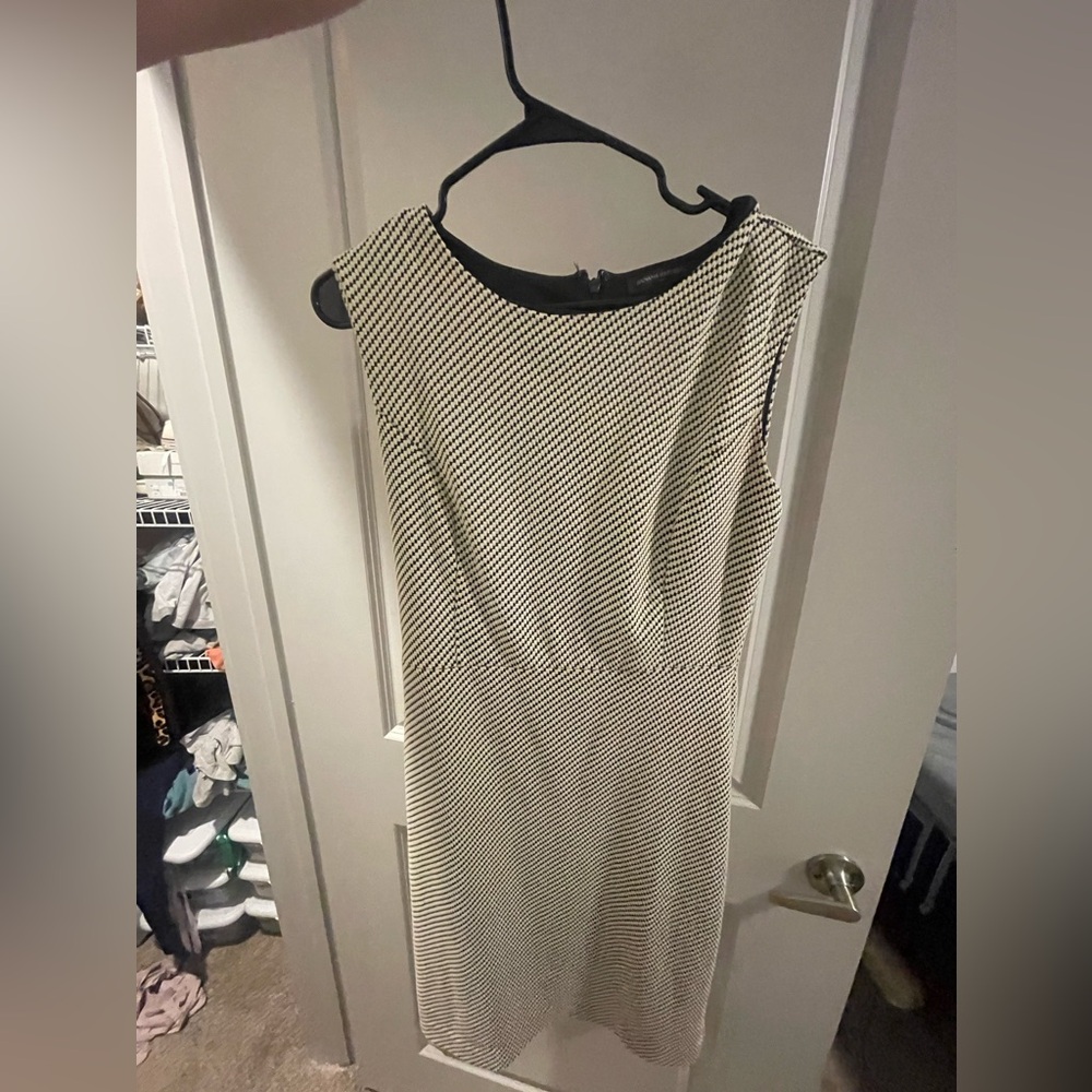 Banana republic work dress black and white